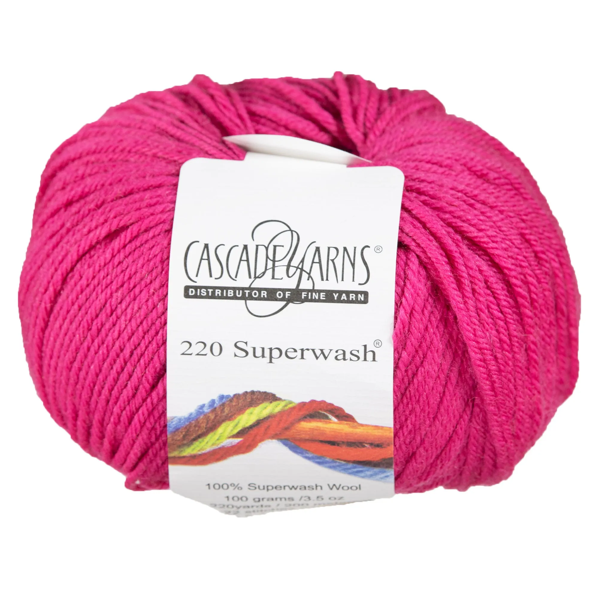 Cascade Yarns 220 Superwash Yarn - 0837 Berry Pink