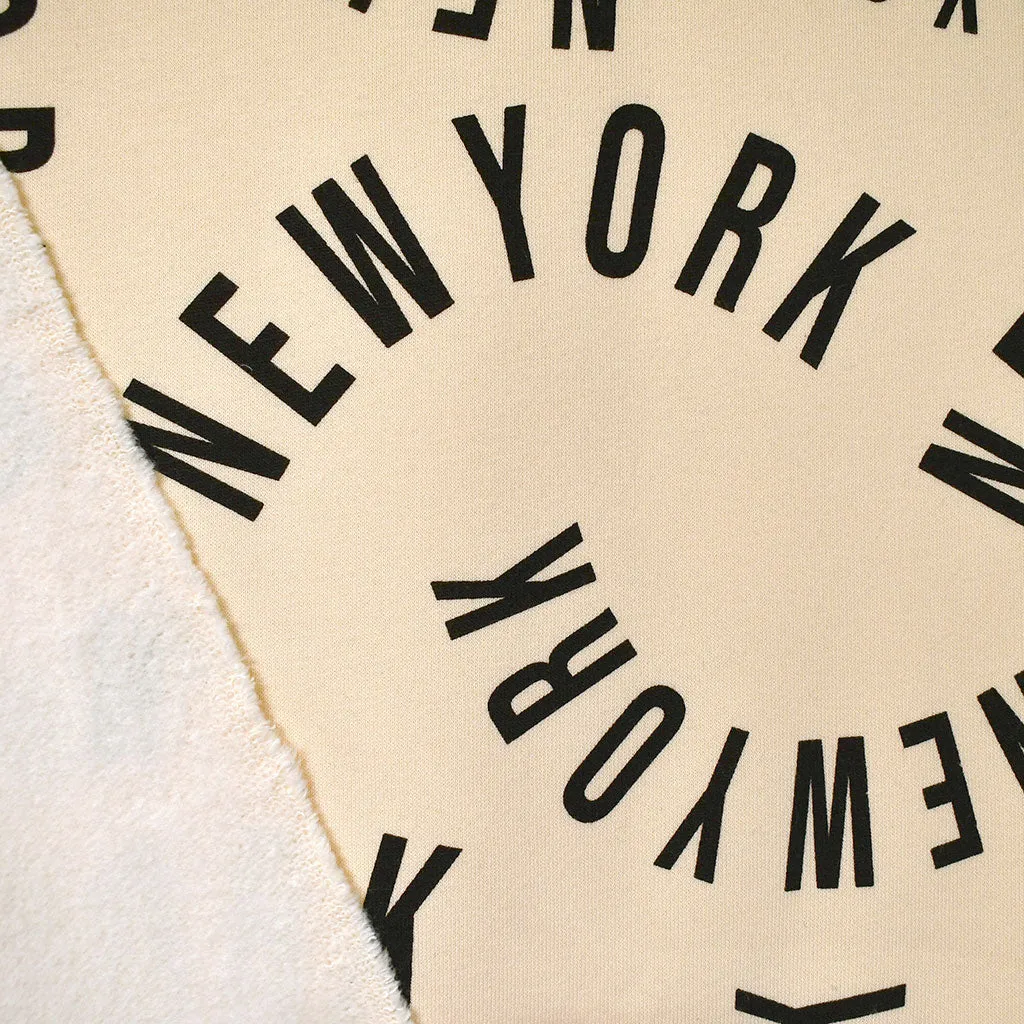 New York Organic Cotton Blend Sweatshirt Fleece Cream